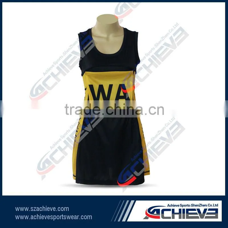 Custom professional sublimation netball dress with high quality