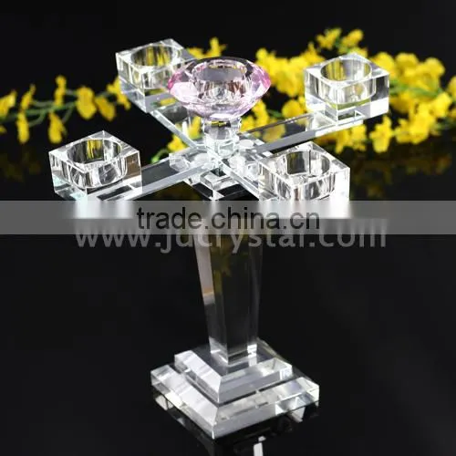 Decoration Crystal Candlesticks Tall Black Crystal Candlesticks