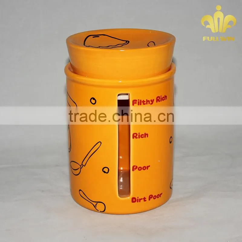 Colorful cheap ceramic tin coin bank