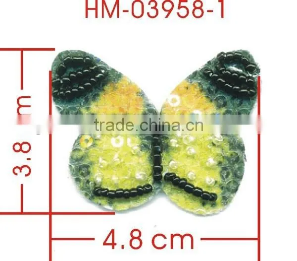 Yellow Green Shinning Beaded Sequin Applique Patch