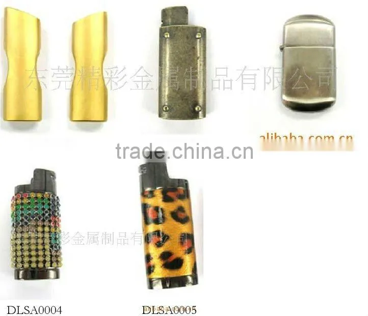 High quality metal gold lighter sleeve, customer's design and logo accepted