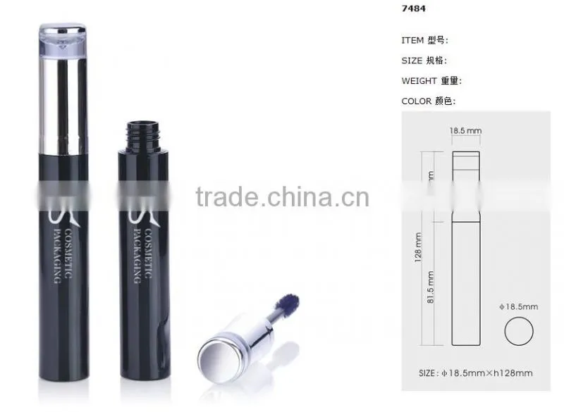 Unique black as abs mascara case with mascara brush