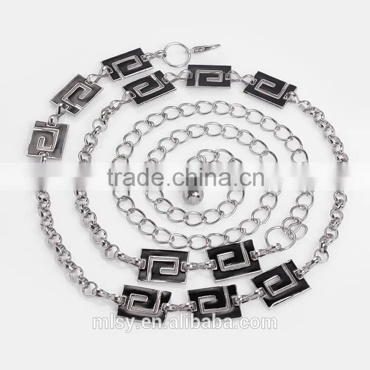 Fashion zinc alloy body chain jewelry/chain belts for women/rhinestone chain