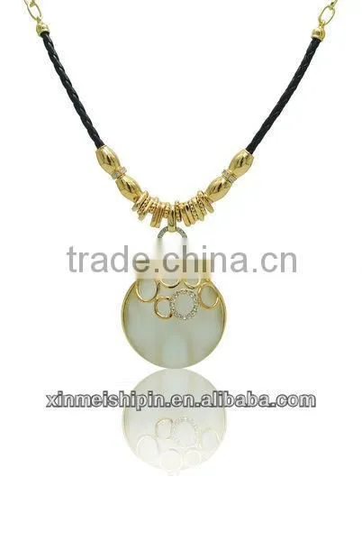 18K Gold Plating necklace & crystal Cat-eyes stone China jewelry LN021-3