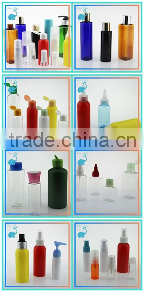 pink color 30ml and 120ml colored pet bottle with twist cap