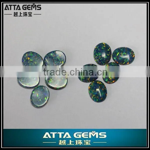 oval opal cabochon cut -similar natural created opal