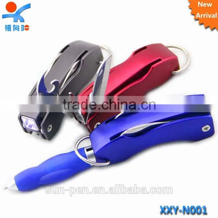 folding multi-funtional pen with fork and mouth gag