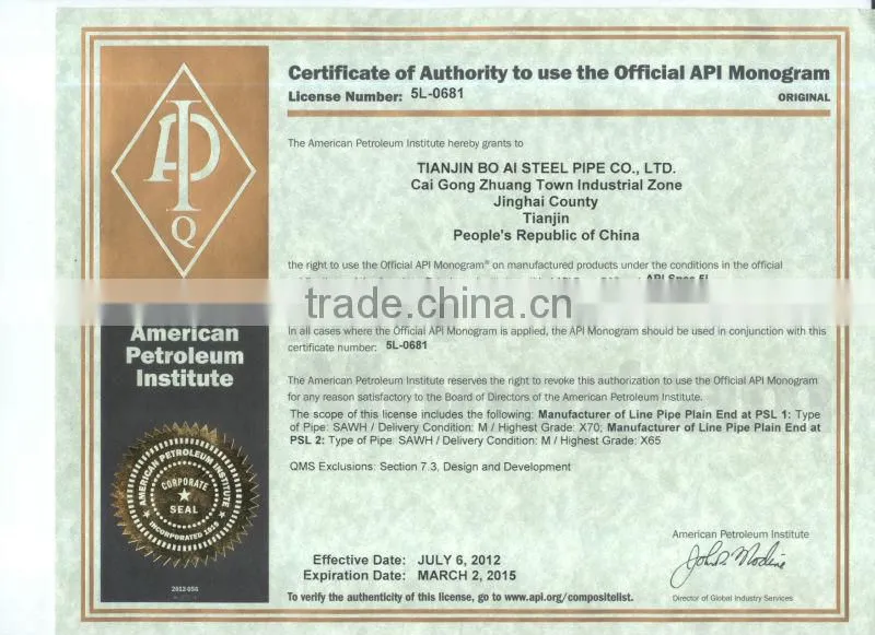 NEW API 5L black steel pipe
