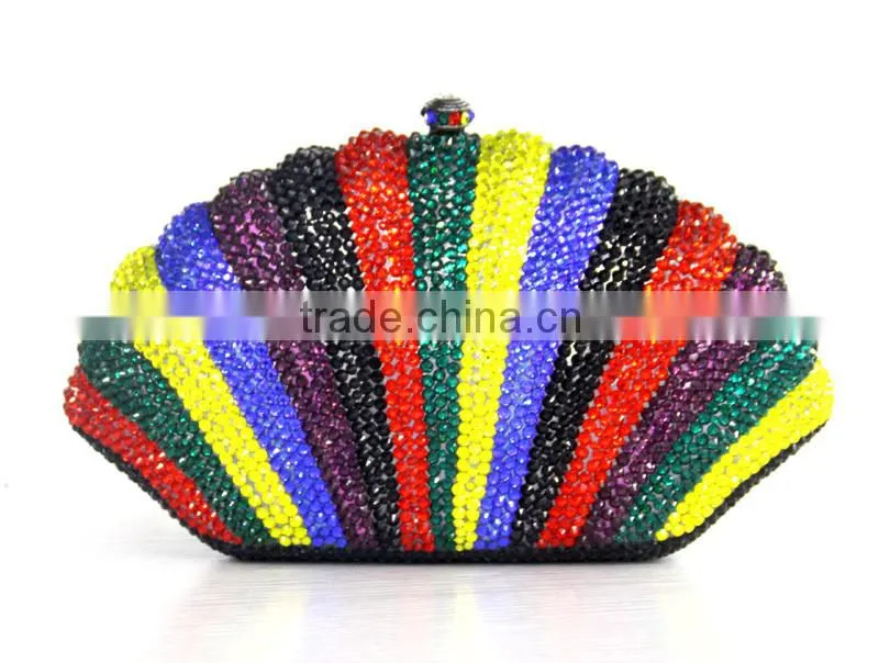 Fashion Lady rhinestone crystal clutch bag/magazine clutch bag/acrylic purse display