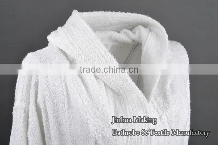 snow white hooded top class cheap wholesale cotton terry unisex designed bathrobe