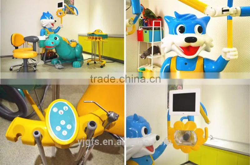 Lovely cartoon children dental chair, dental unit.