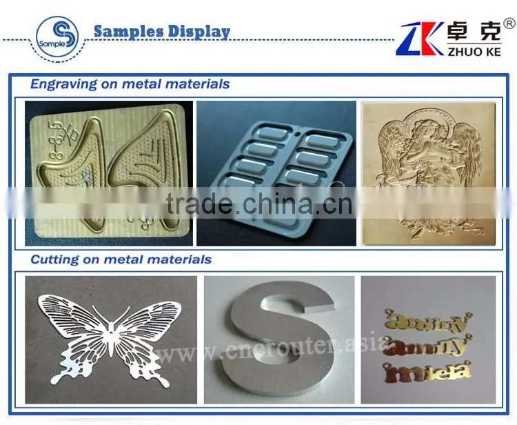 Hybird Servo Motor Small CNC Router Machine For Aluminum Copper Wood ZK-6090 With Wireless Handwheel Mach3 Control System