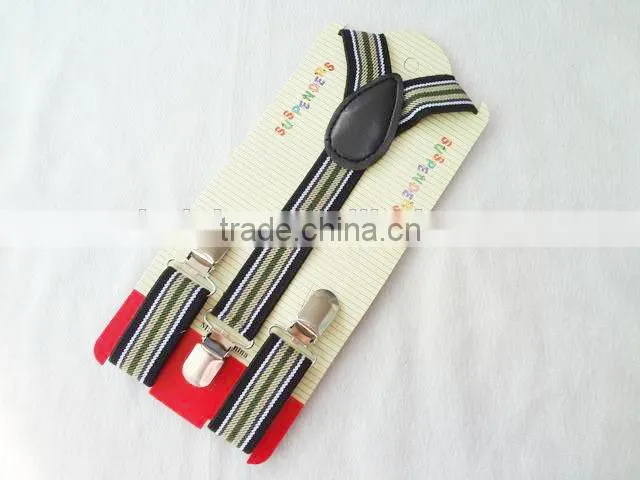 Wholesale Fashion Stripes Kids Elastic Braces Suspender