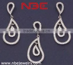 Micro pave setting 925 sterling silver jewelry