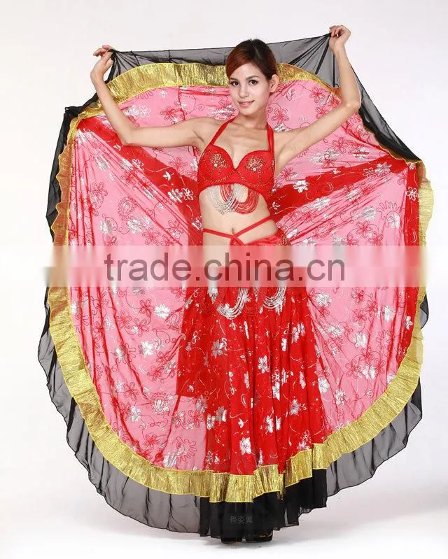 Black & Yellow Belly Dance Gypsy Skirt (QC1294)