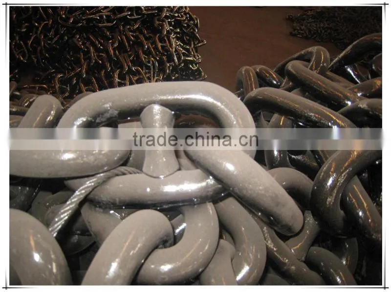 Welded Steel Black Stud Link Anchor Chain
