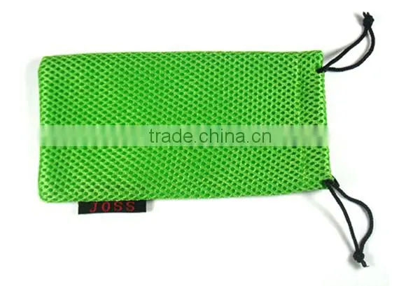 New Design Nylon Black Drawstring mesh sunglass pouch bag