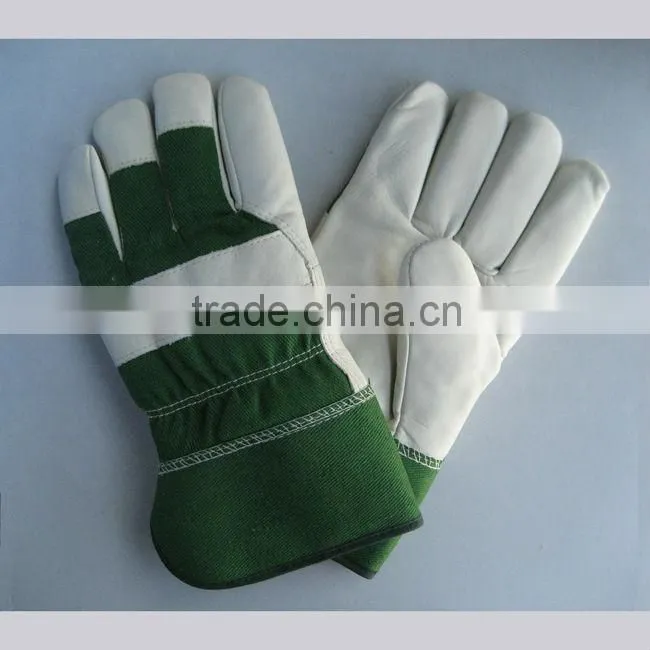 Cow grain leather fully acrylic pile winter leather working gloves