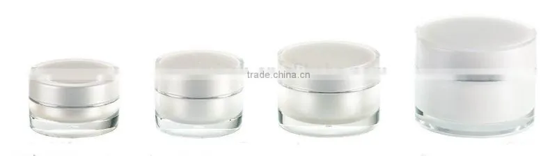 10g-200g classical cylinder shape custom acrylic cosmetic jar