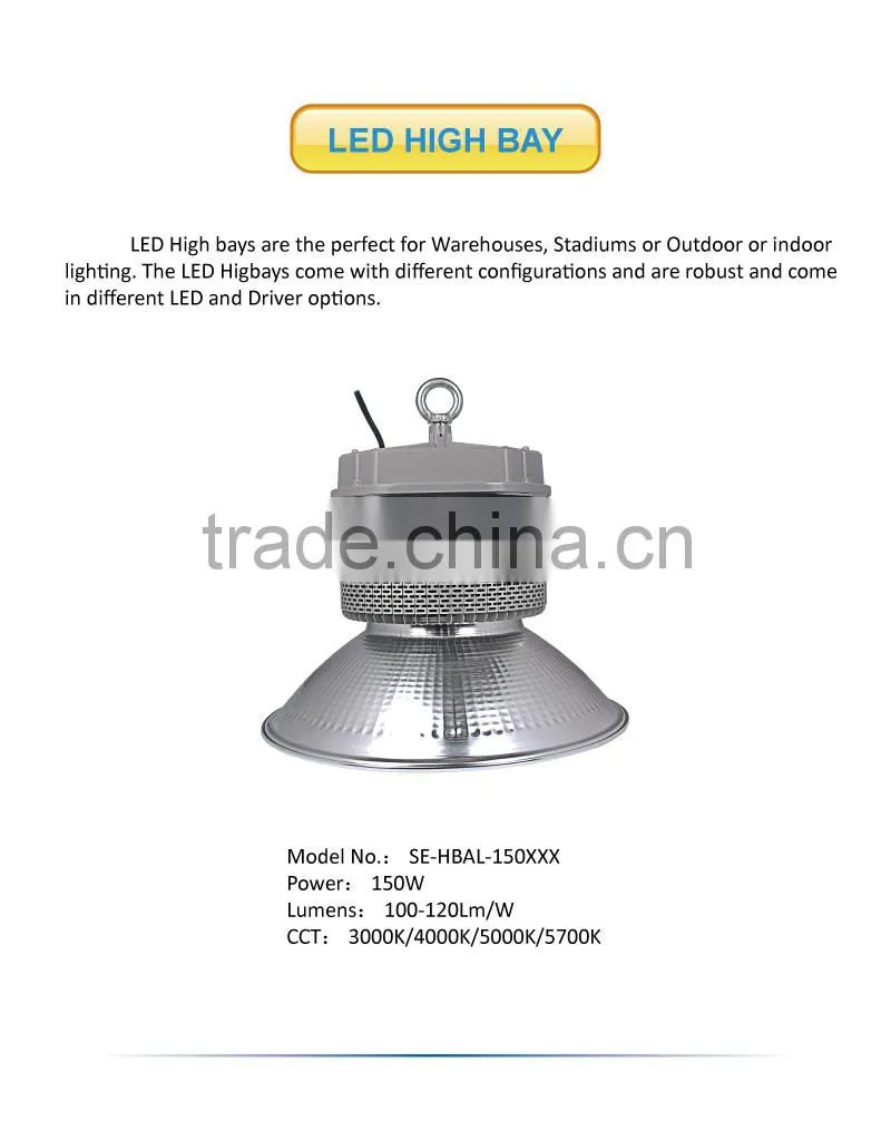 High Lumen UL DLC Listed 150W LED High Bay Light