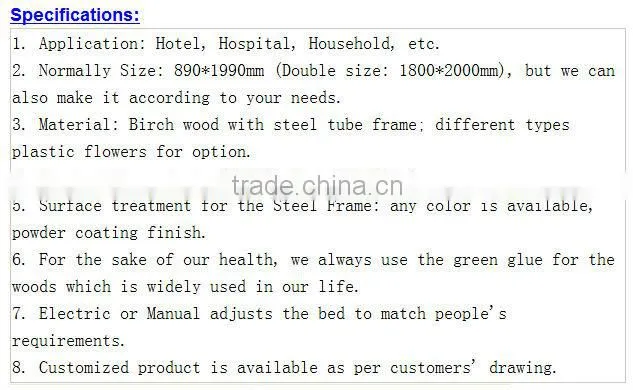 multifunctional electric bed frame /Hot selling bedroom furniture electric bed frame