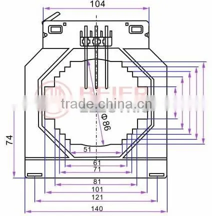 CP140/80 MES Din rail low voltage single phase current transformer 800/5a