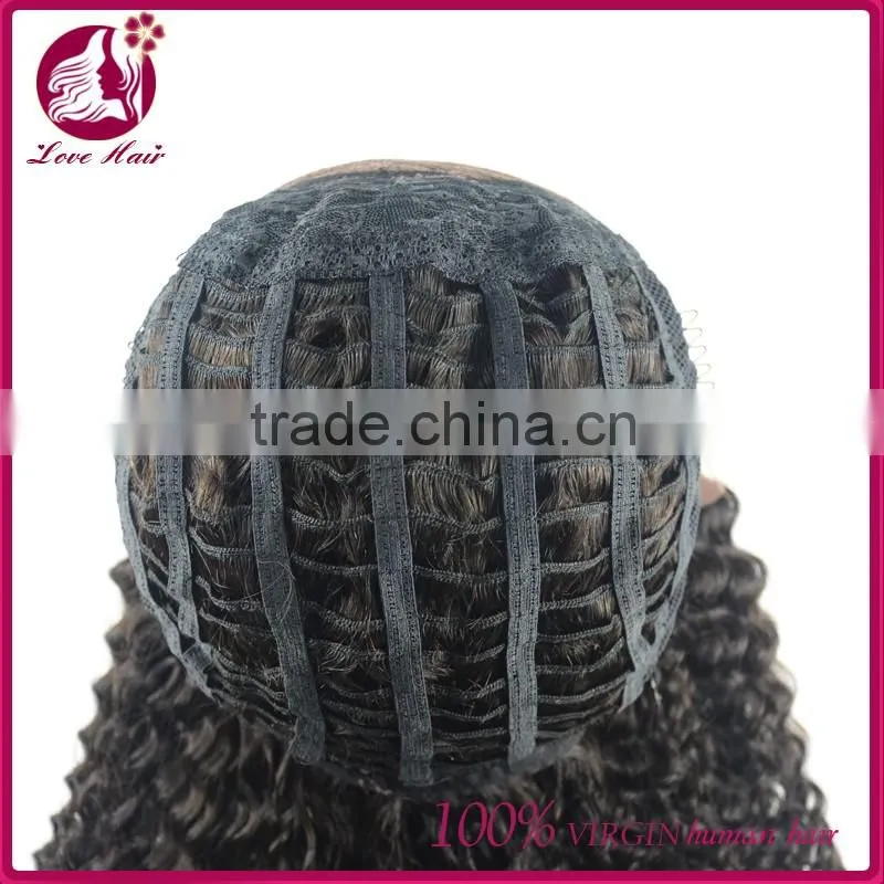 High quanlity lace wig human hair virgin mongolian lace fabric wholesale human jerry curl hair wigs for black women
