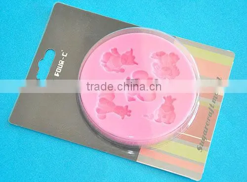 Baby Animals silicone molds for cake design,baby mold,sweet mold