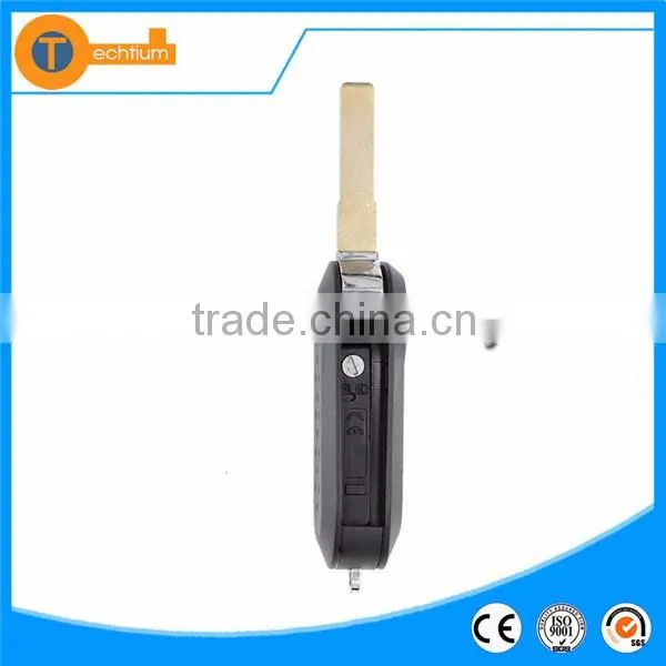 For Fiat 500 car remote key cover 3 button flip key shell replacement