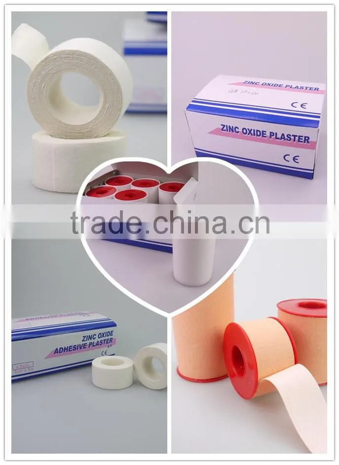 adhesive medical zinc oxide plaster with plastic cover