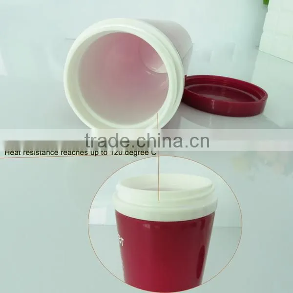 300ml plastic mug with tea filter and leak-proof lid, Mug for promotion, accept logo printing