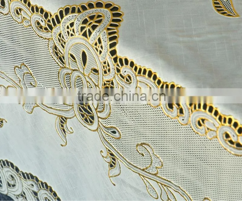 GOLDEN Crochet Vinyl Lace Table cloth - 60*90"