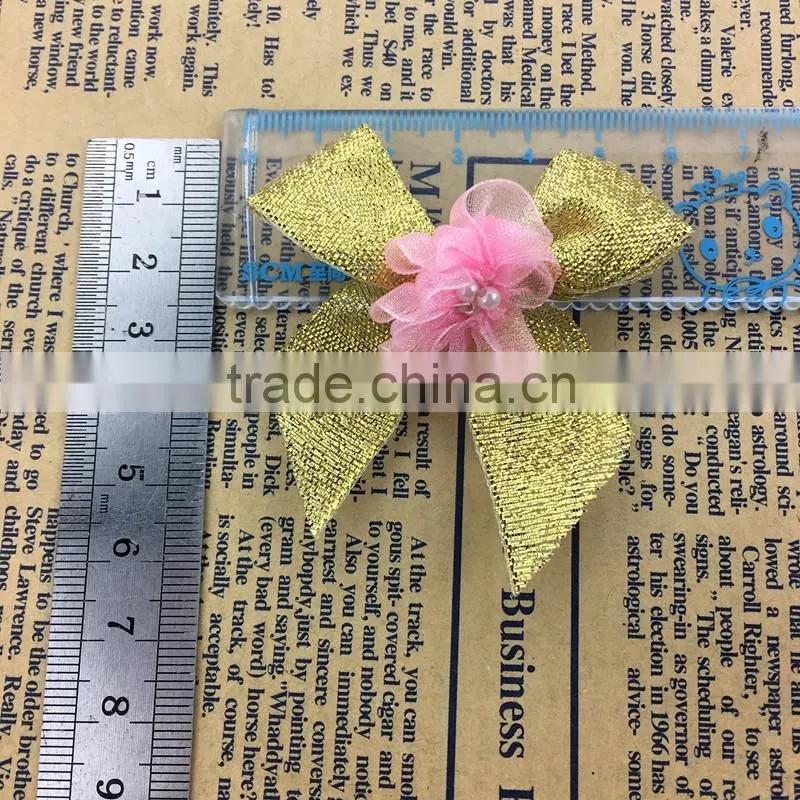 Wholesale Gold Metallic Ribbon Bows for Box Packaging Decoration