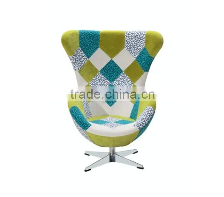 Patchwork cheap egg chair waiting room chairs