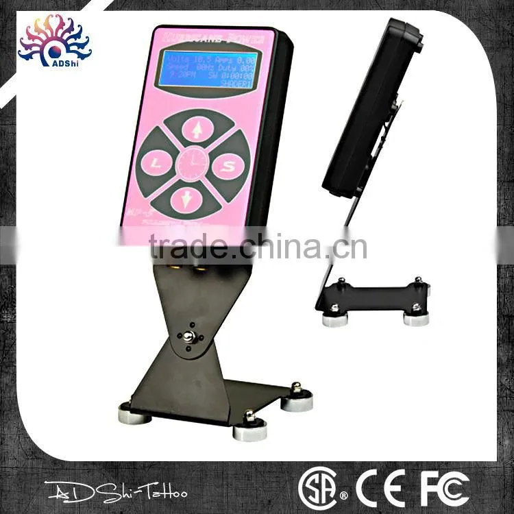 Top Tattoo Power Supply LCD Digital Display + Footswitch + Clip Cord,HP-2 LCD Tattoo Machine