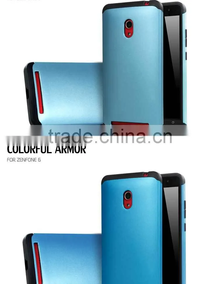 2015 New arrival slim colorful armor back cover for asus zenfone 6 case
