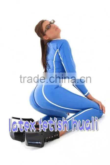 100%handmade natural Latex catsuit Latex dress
