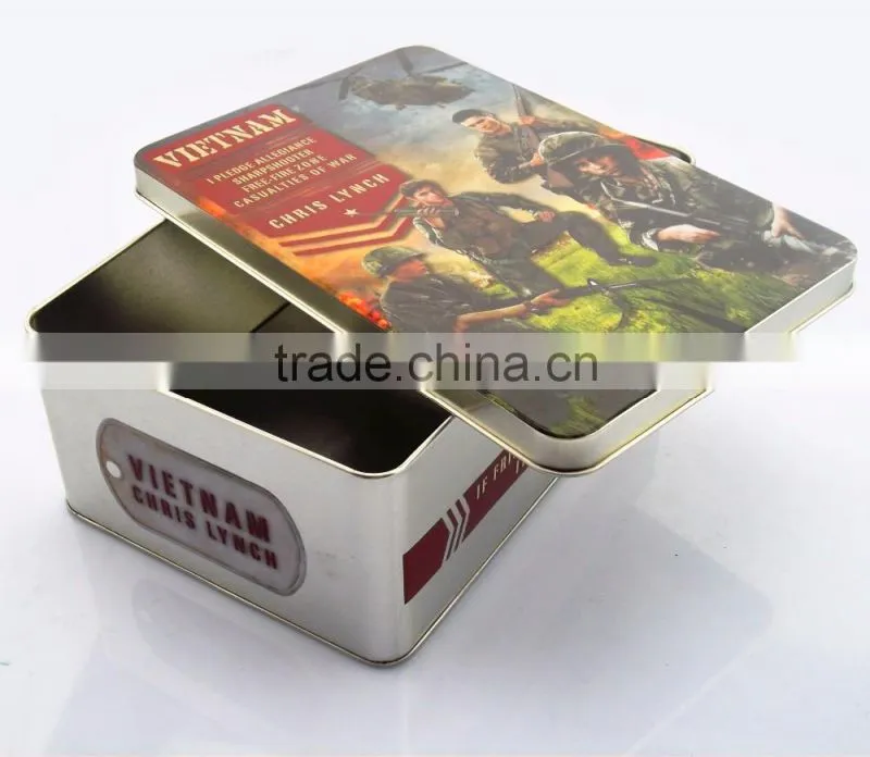 top quality wholesale rectangular metal shoe container