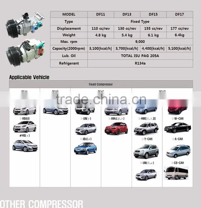 KOREAN CAR GENUINE COMPRESSOR FOR AIR CONDITION