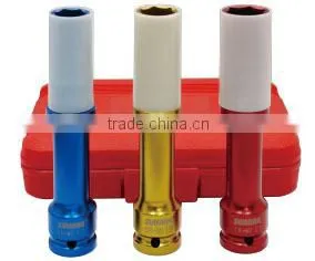 SIS-4425 CR-MO Steel 1/2" Deep Thin wall Impact Socket Set