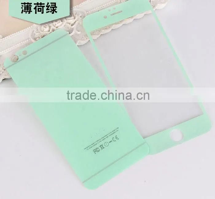Colorful painting tempered glass protector for iPhone Models, temper glass protectors for mobile phones
