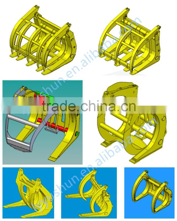 SDLG LG978 Wheel Loader Optional Equipment Big Quick-Change Log Grapple From OEM Factory