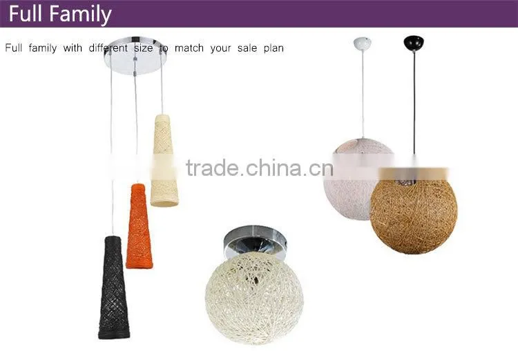 colorful painting single hanging rattan modern pendant light