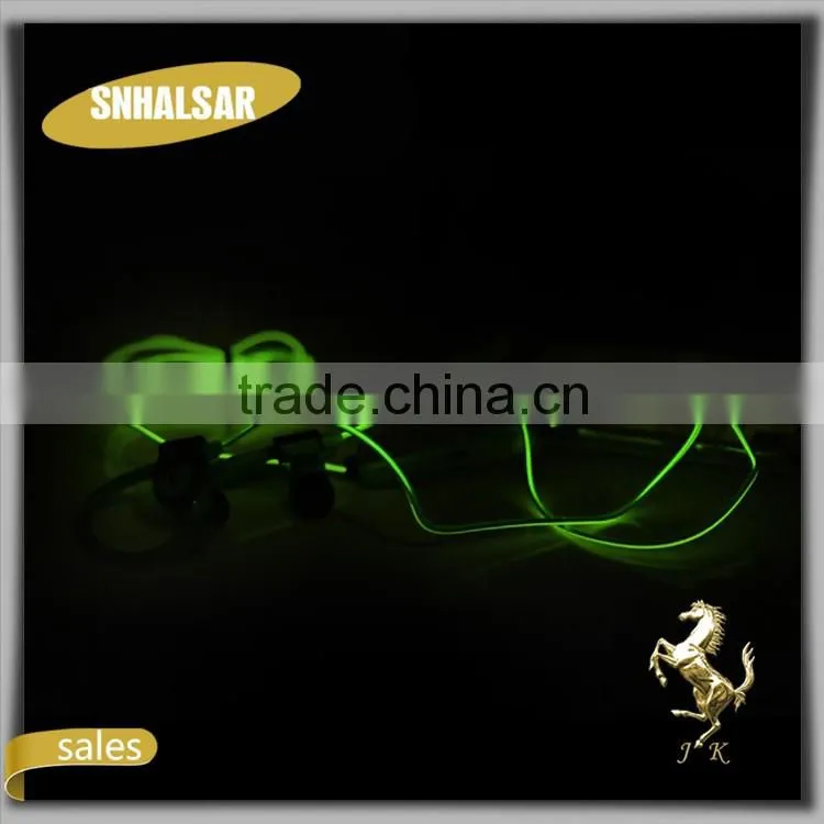 Fashion light stereo necklace earphones for sporting, new ear piece