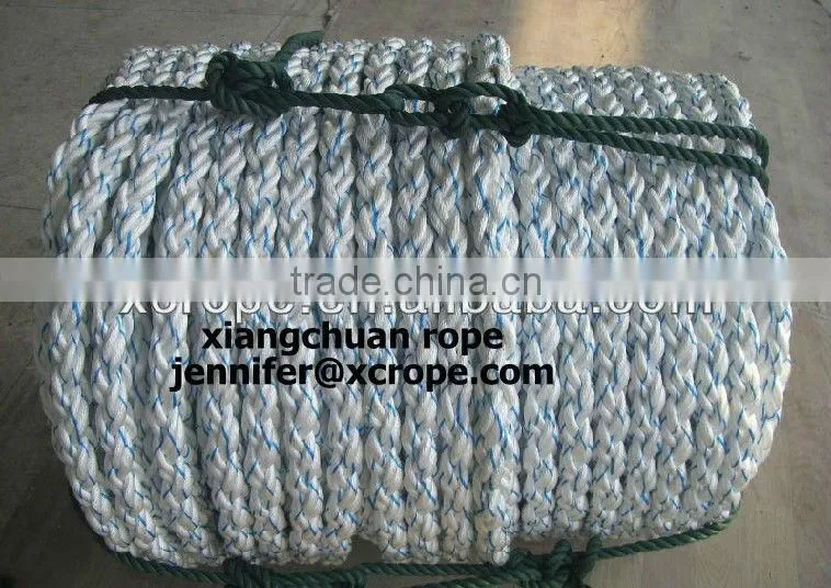 polyester rope /8 strands with orange labor line diameter 4mm-150mm