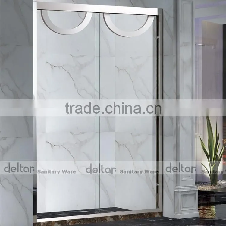bathroom sanitary ware temper glass pattern sliding door shower room