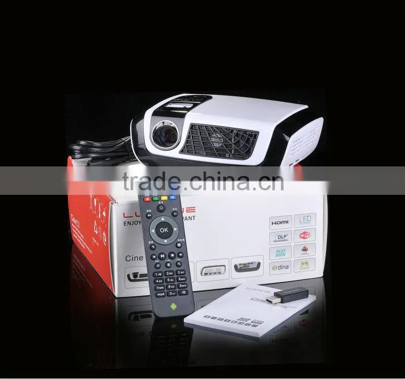 Hottes!!! Luxcine world 1st 1080p android 4.0 OS wireless 3D laptop projector