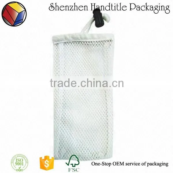 custom drawstring mesh pouch