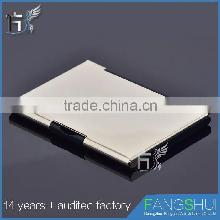 Wholesale fashionable business leather card holder engraved hot sale