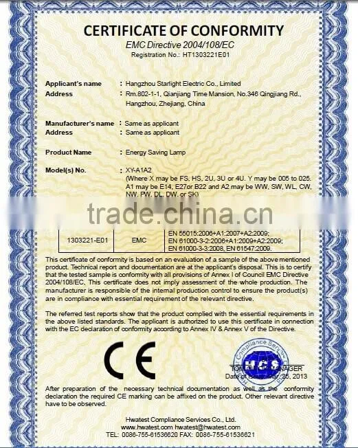 2U energy saving lamp 7W/9W/11W/15W E27/B22
